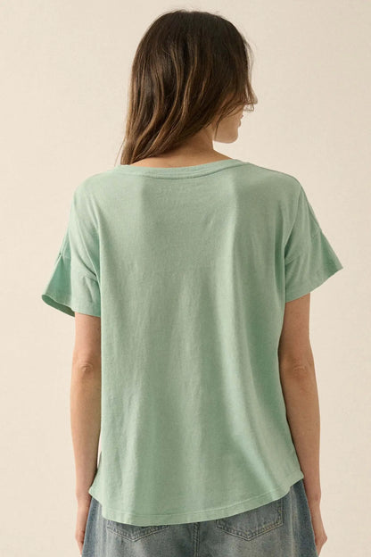 Pressed Flowers Vintage-Wash Graphic Tee