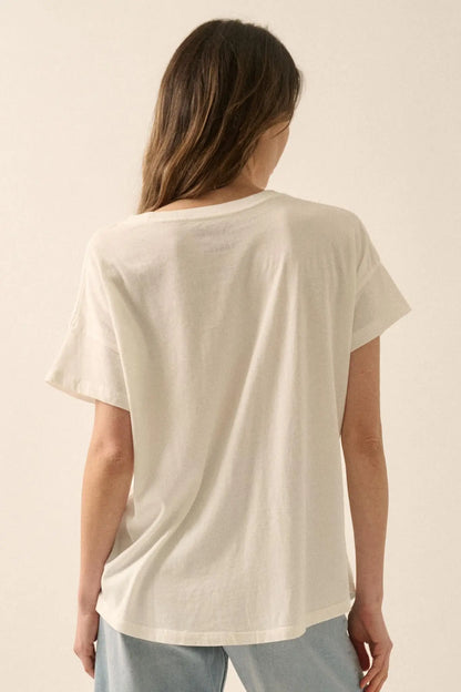 Pressed Flowers Garment-Washed Graphic Tee