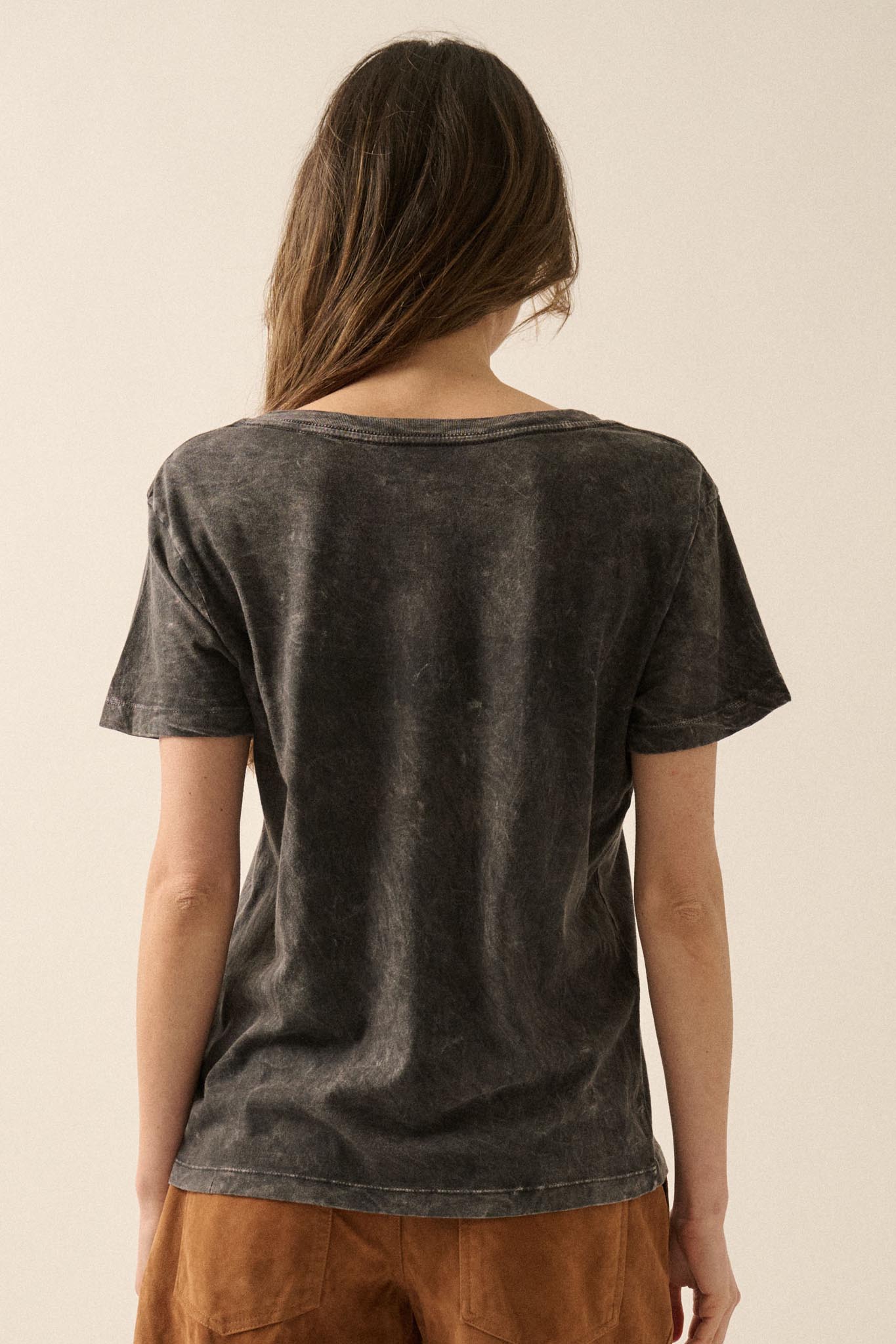 Soaring Eagle Vintage-Wash V-Neck Graphic Tee