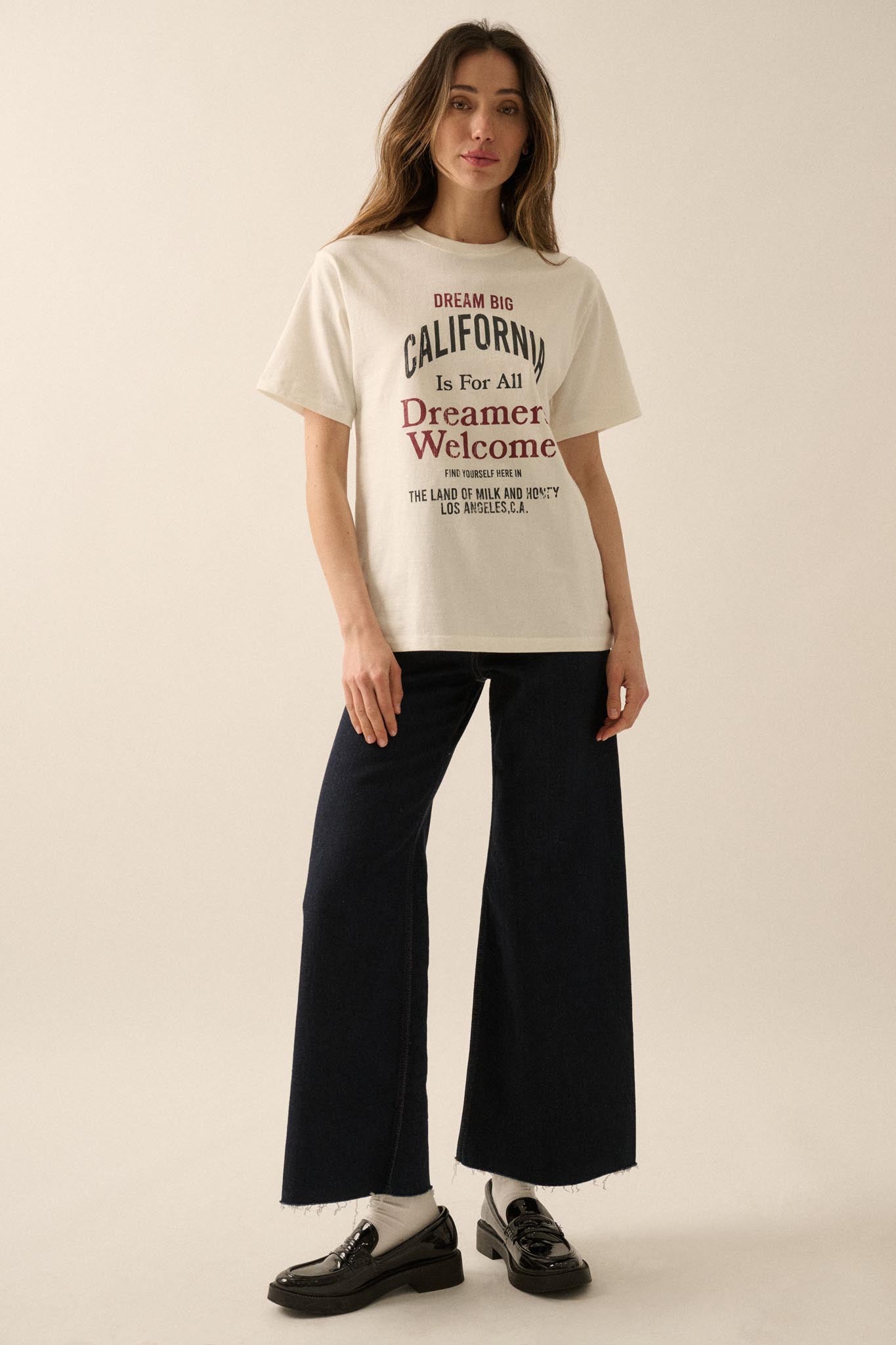 California Dreamers Vintage-Print Graphic Tee