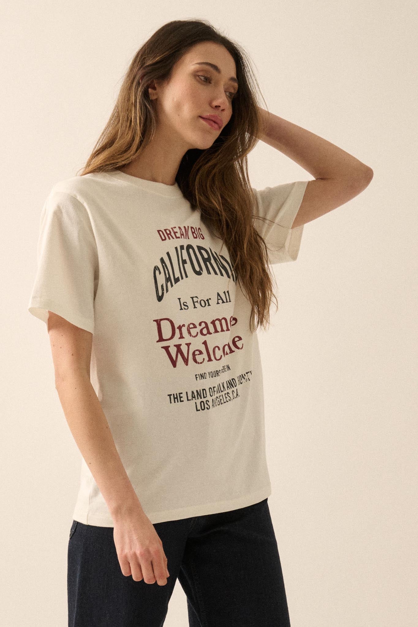 California Dreamers Vintage-Print Graphic Tee