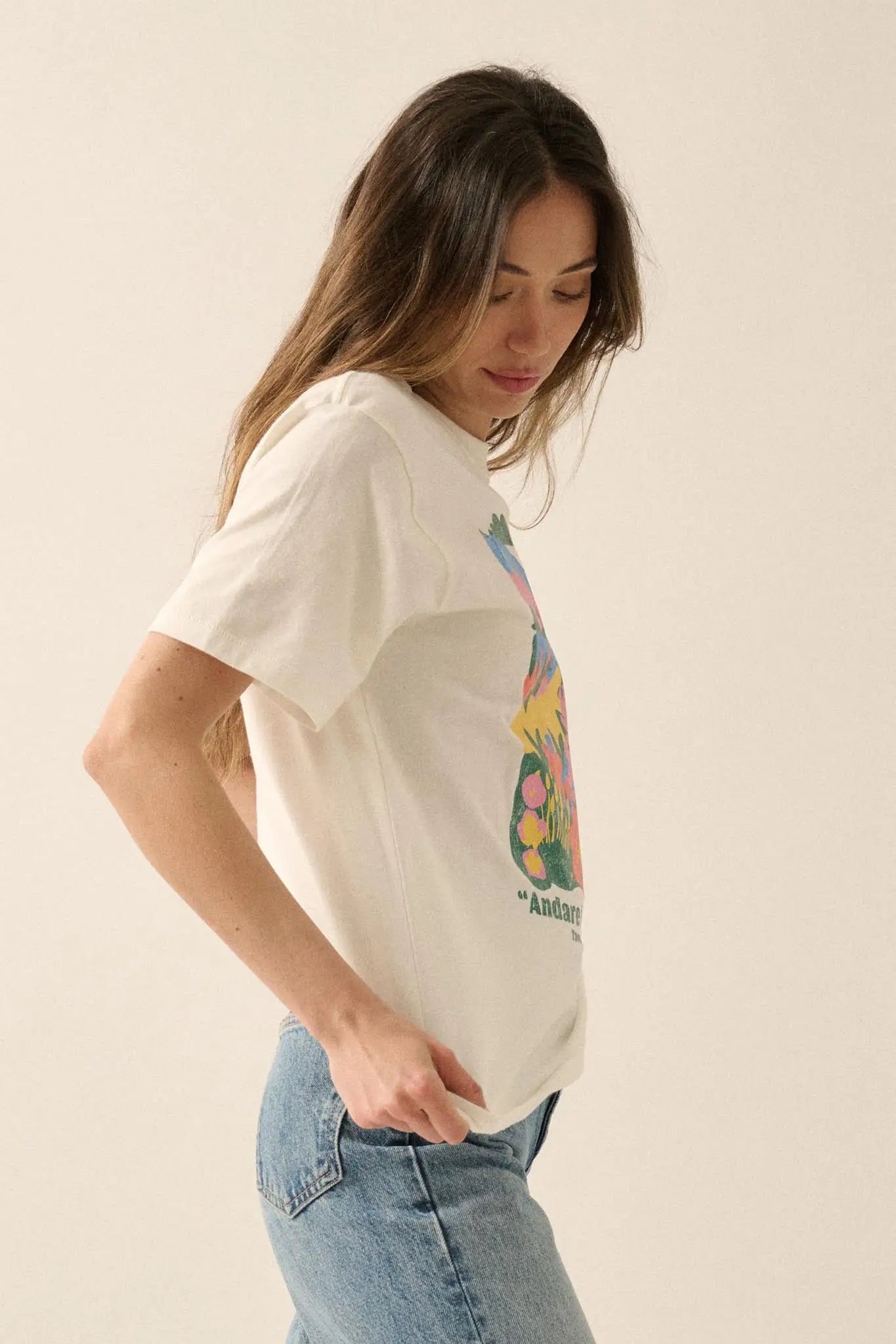 Sicilian Holiday Vintage-Print Floral Graphic Tee