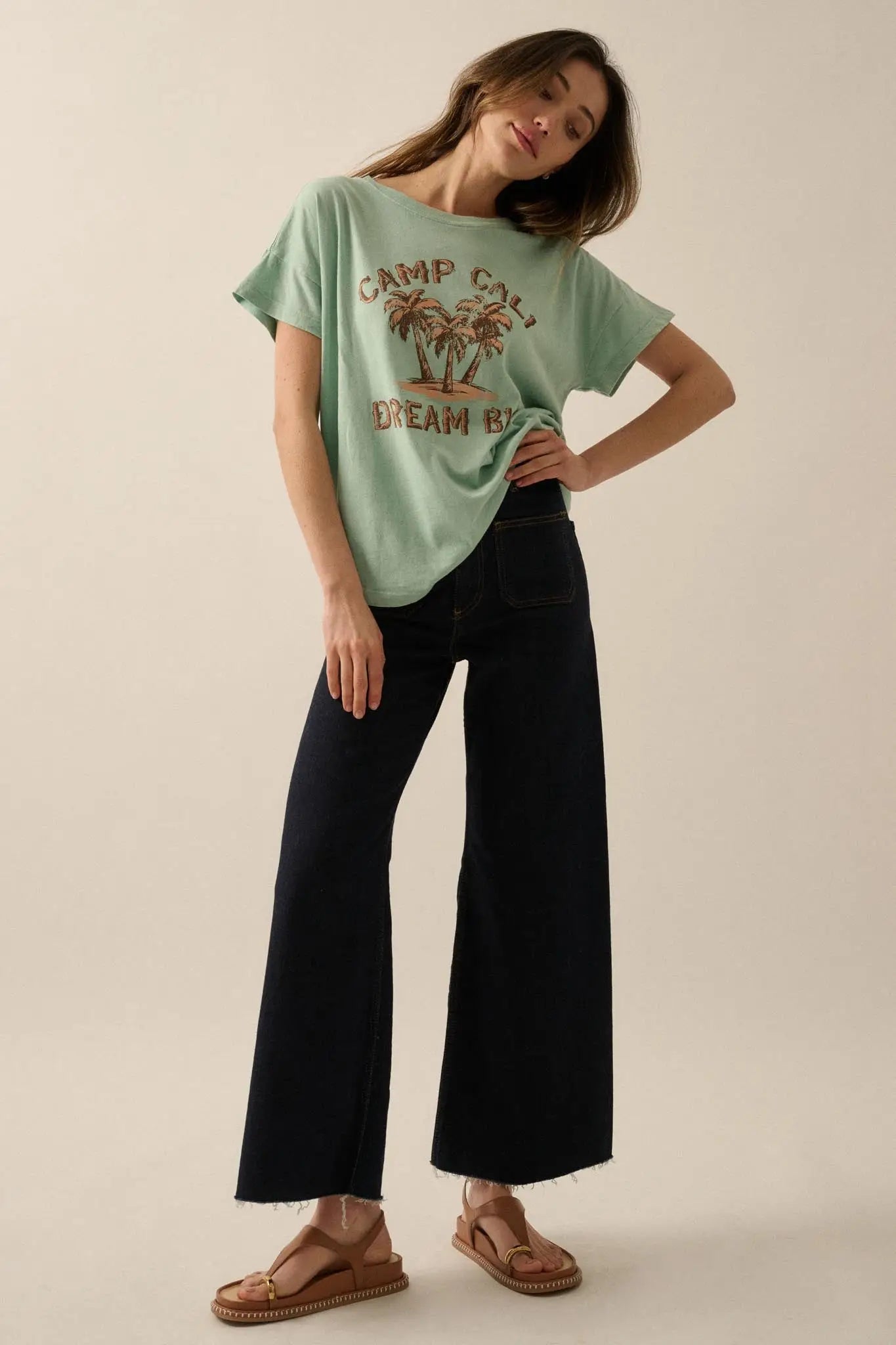 Camp Cali Dream Big Vintage-Wash Graphic Tee