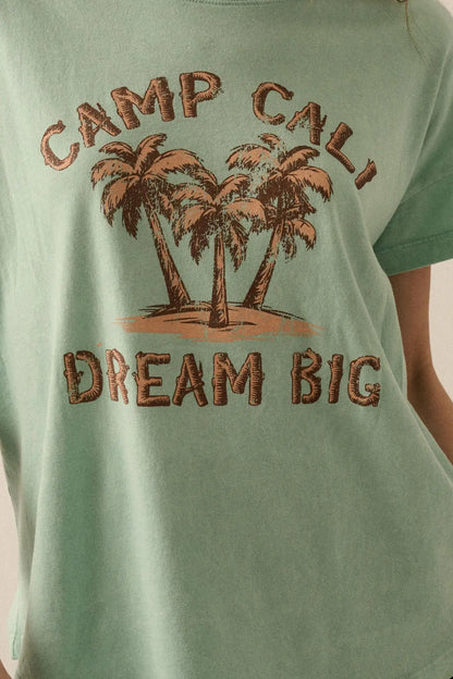 Camp Cali Dream Big Vintage-Wash Graphic Tee