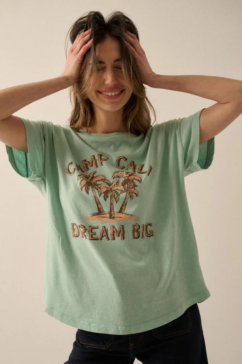 Camp Cali Dream Big Vintage-Wash Graphic Tee