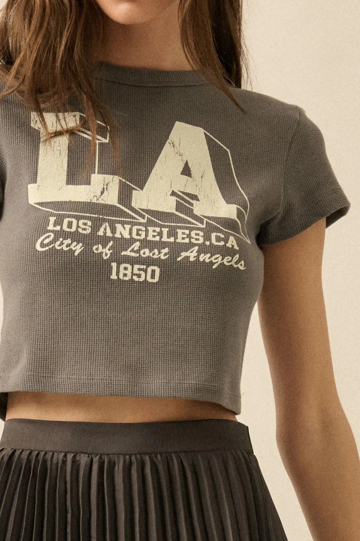 City of Lost Angels Thermal Graphic Baby Tee
