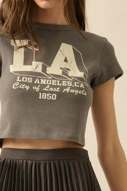 City of Lost Angels Thermal Graphic Baby Tee