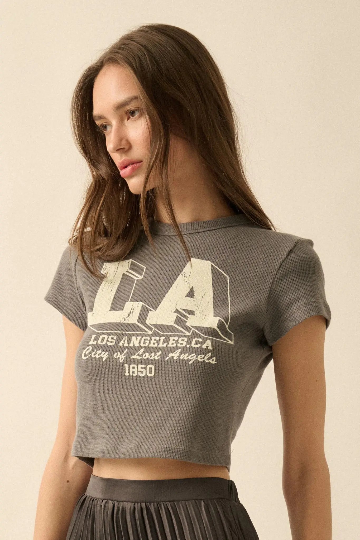City of Lost Angels Thermal Graphic Baby Tee