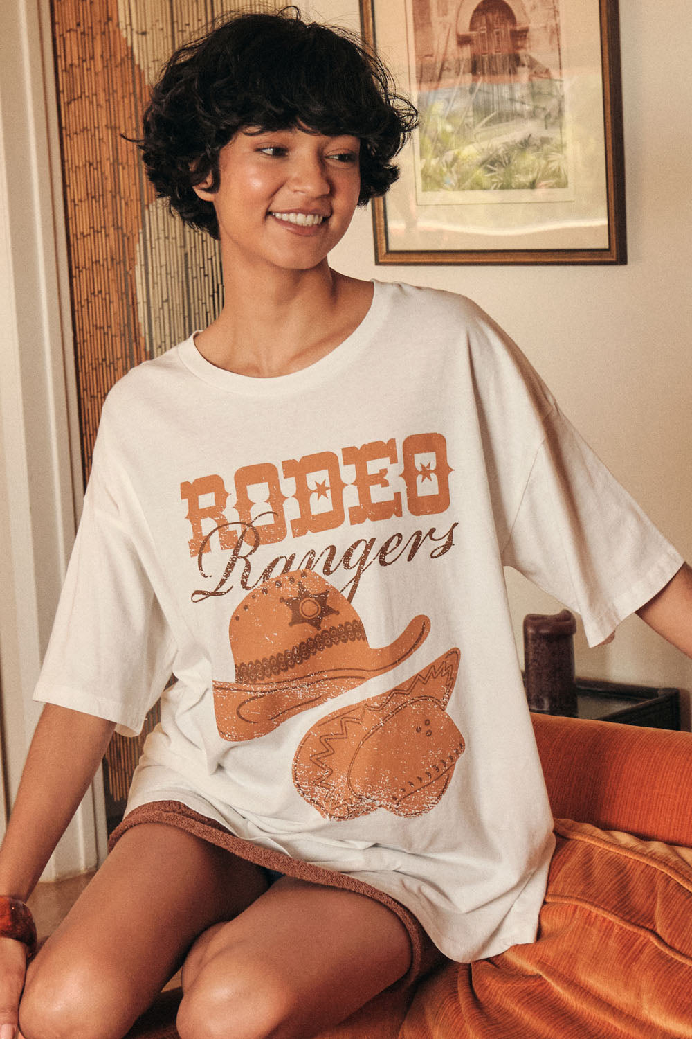 Rodeo Rangers Garment-Wash Oversize Graphic Tee