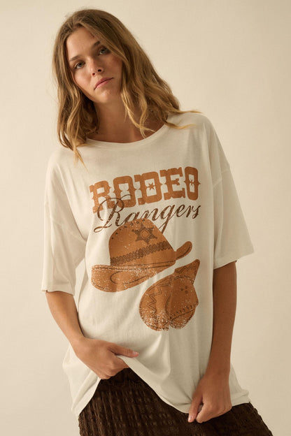 Rodeo Rangers Garment-Wash Oversize Graphic Tee