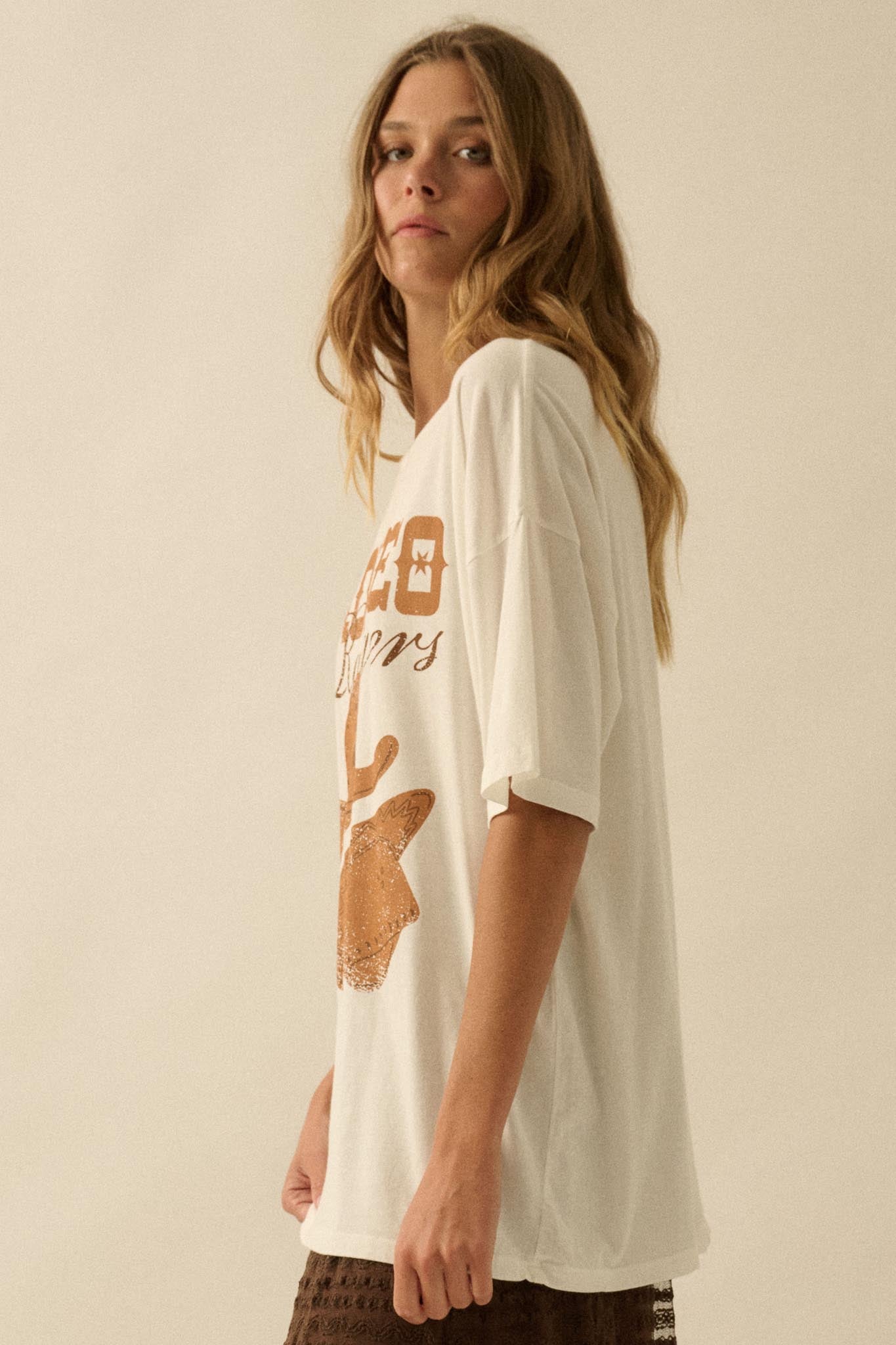 Rodeo Rangers Garment-Wash Oversize Graphic Tee