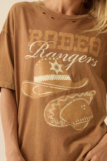 Rodeo Rangers Distressed Oversize Graphic Tee