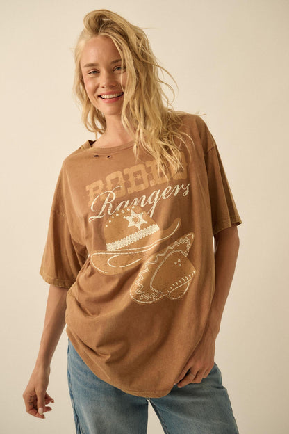 Rodeo Rangers Distressed Oversize Graphic Tee