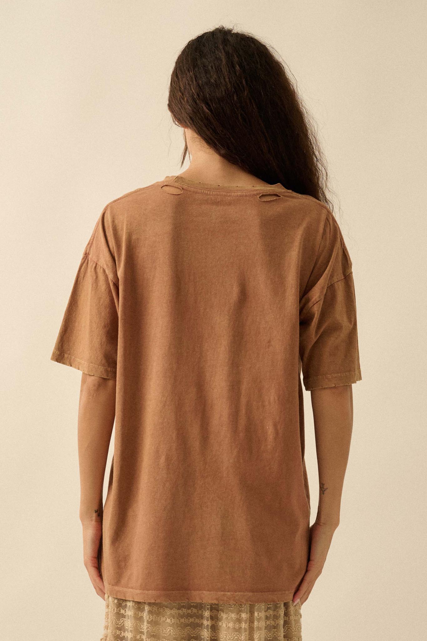 Desert Jaguar Distressed Oversize Graphic Tee