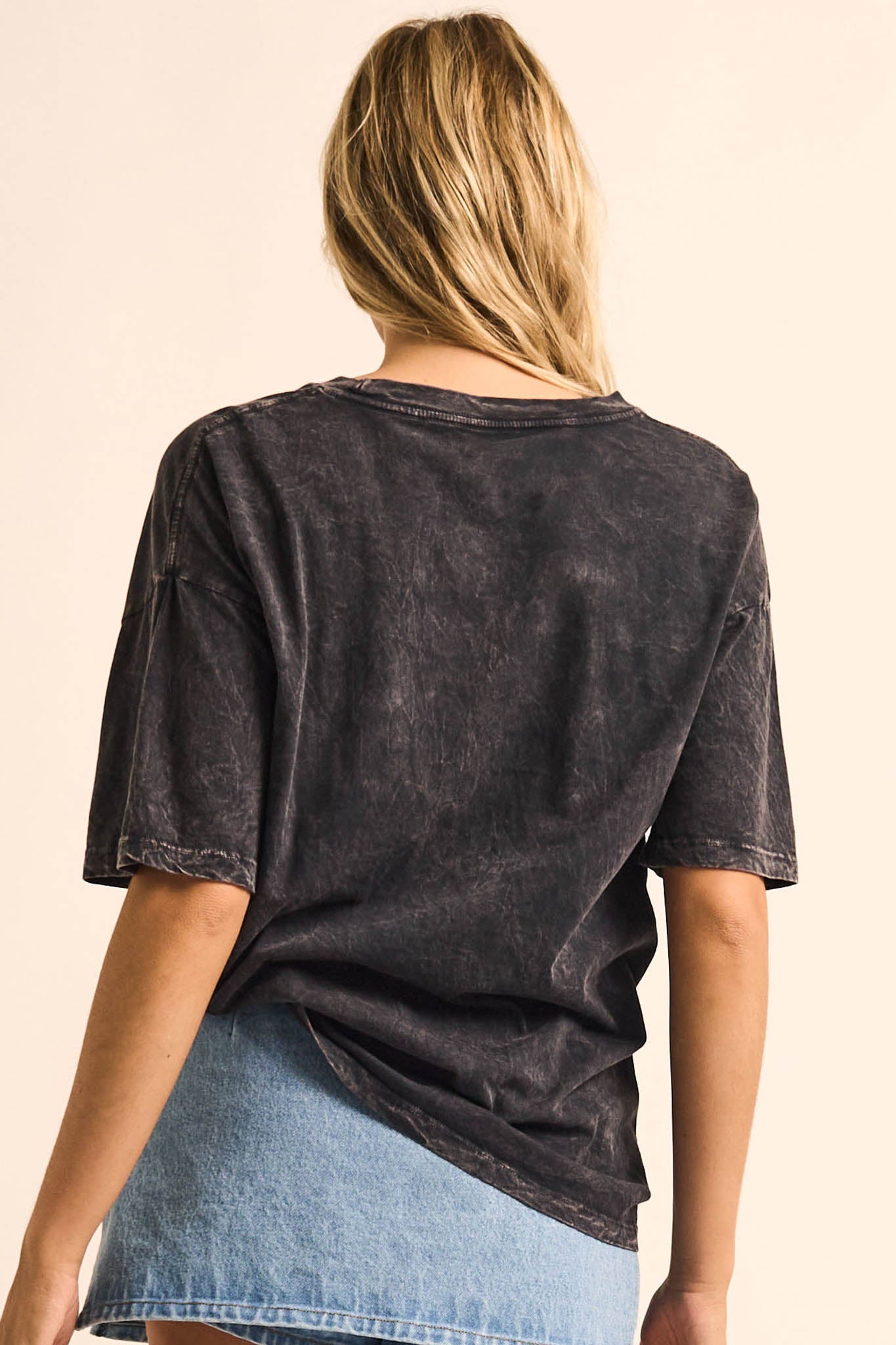 LA Road Trip Vintage-Wash Oversize Graphic Tee