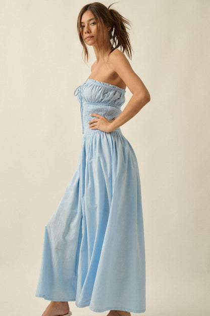 Midsummer Dream Smocked Strapless Maxi Dress