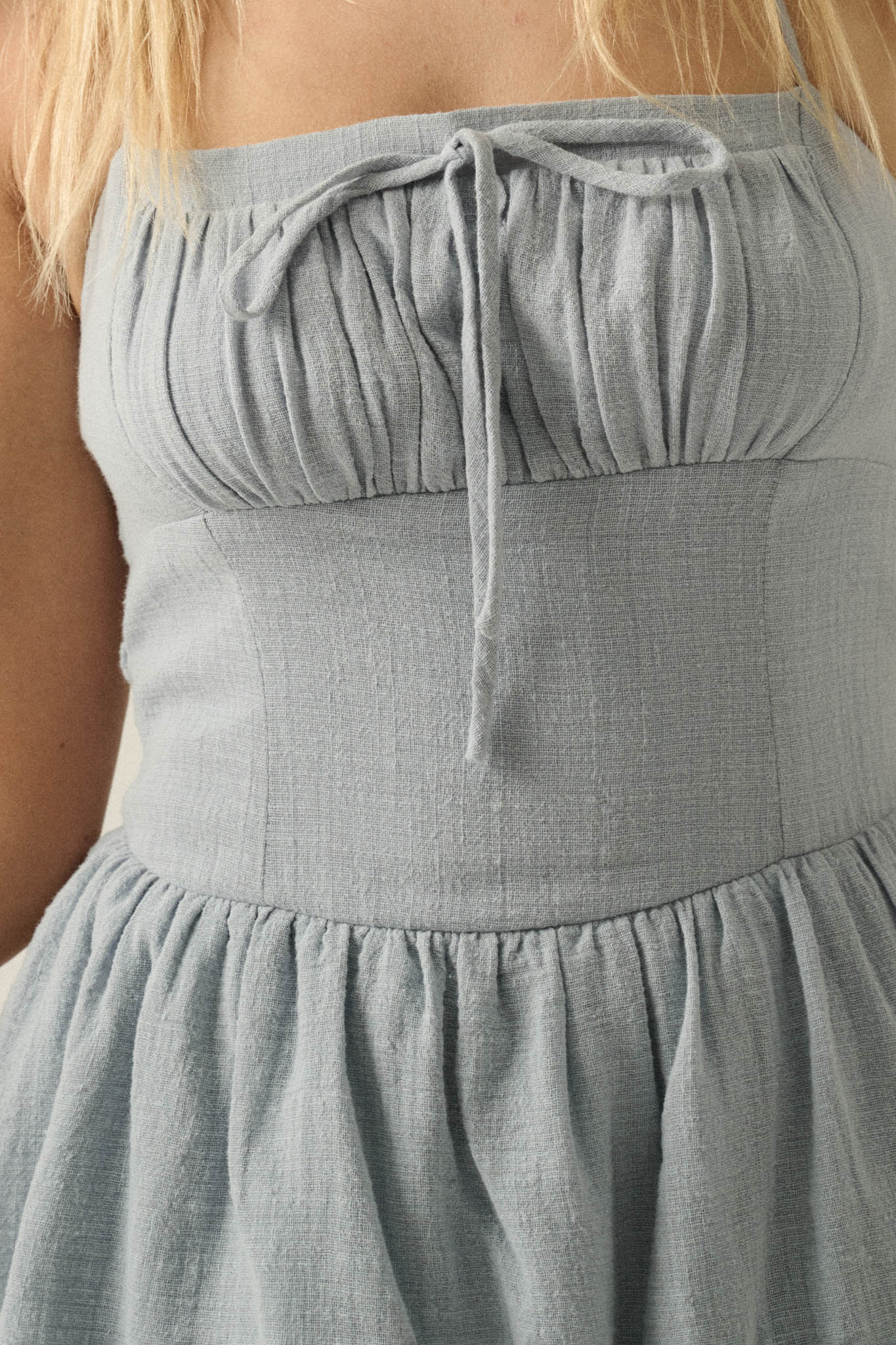Love Freely Tiered Cotton Gauze and Lace Maxi Dress