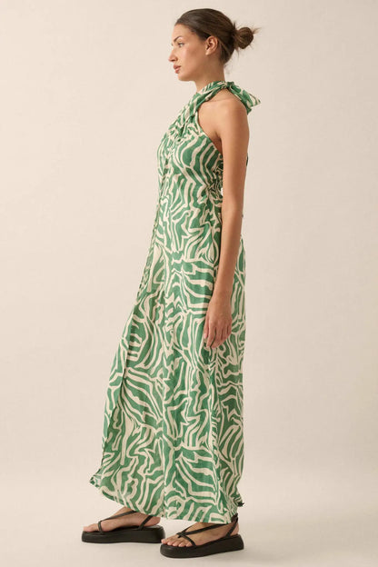Roaming Soul Abstract Convertible Halter Jumpsuit