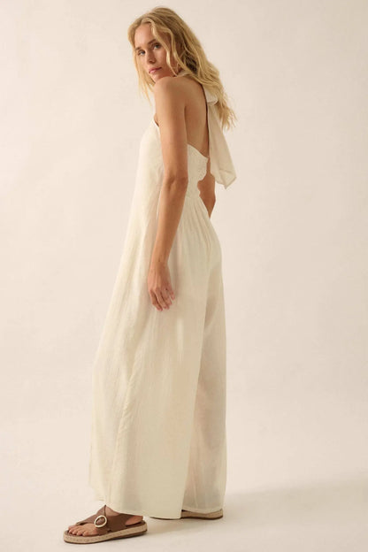 Peaceful Days Tonal-Stripe Two-Way Tulip Jumpsuit