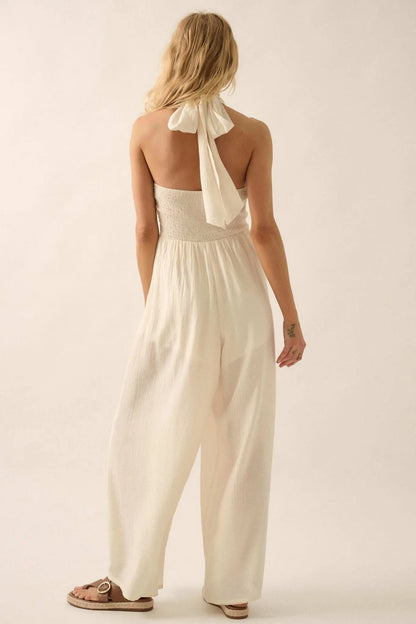 Peaceful Days Tonal-Stripe Two-Way Tulip Jumpsuit
