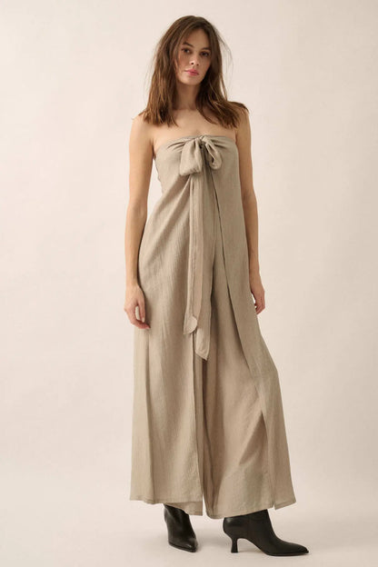 Peaceful Days Tonal-Stripe Two-Way Tulip Jumpsuit