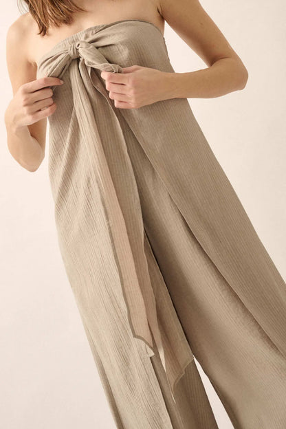 Peaceful Days Tonal-Stripe Two-Way Tulip Jumpsuit