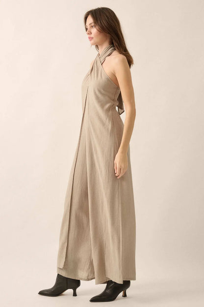 Peaceful Days Tonal-Stripe Two-Way Tulip Jumpsuit