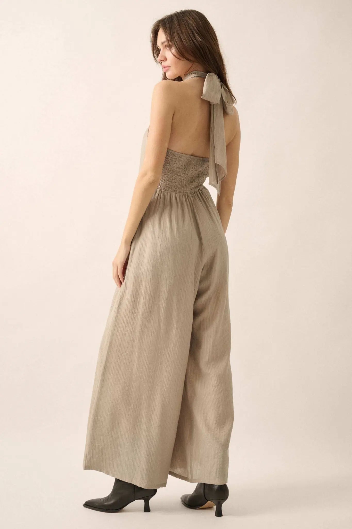 Peaceful Days Tonal-Stripe Two-Way Tulip Jumpsuit