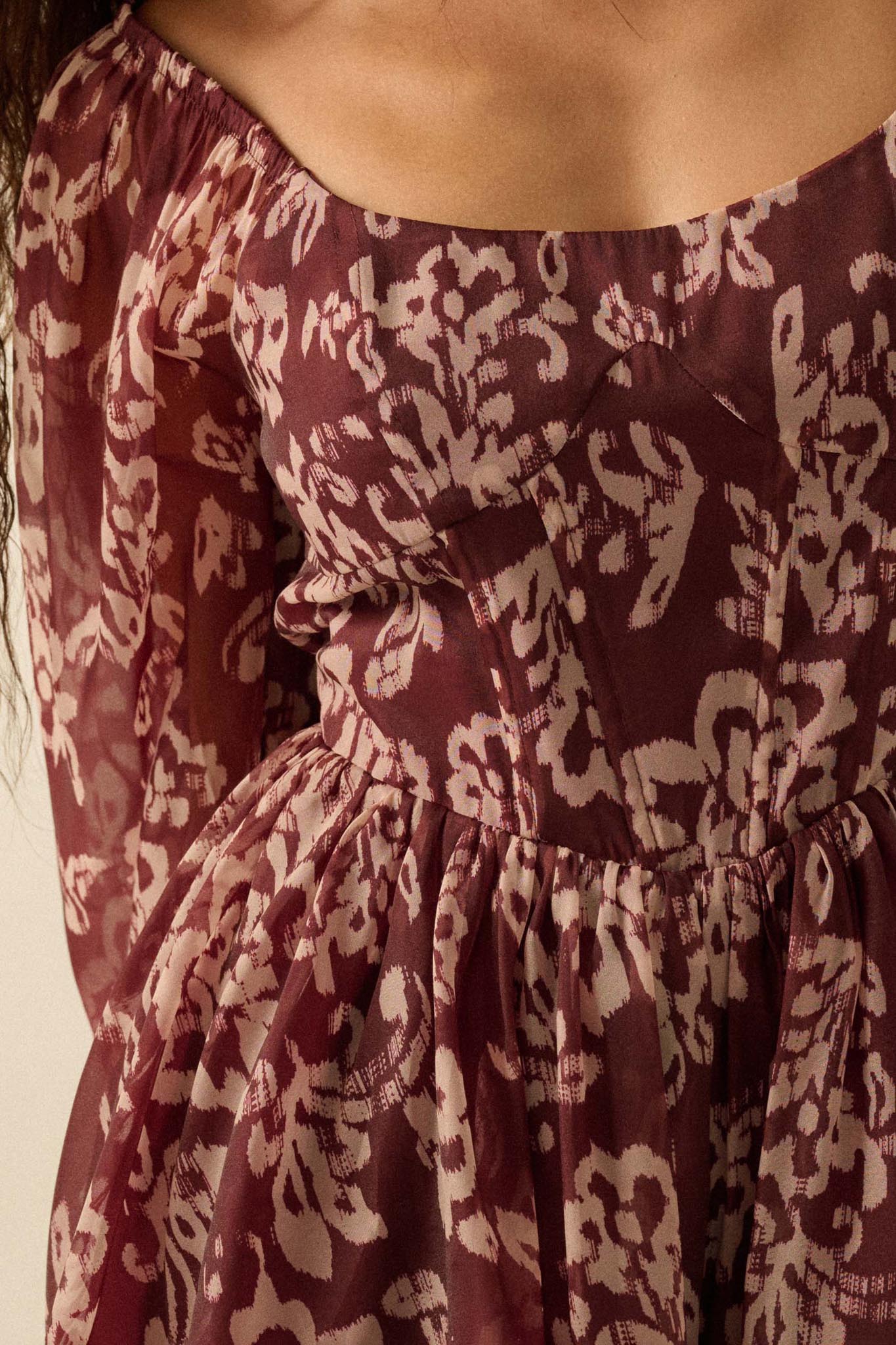 Grow in Grace Floral Organza Corset Romper Dress