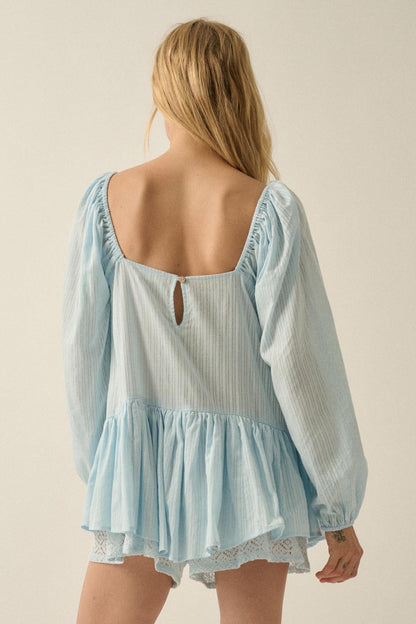 Perfectly Pretty Tonal-Stripe Babydoll Romper