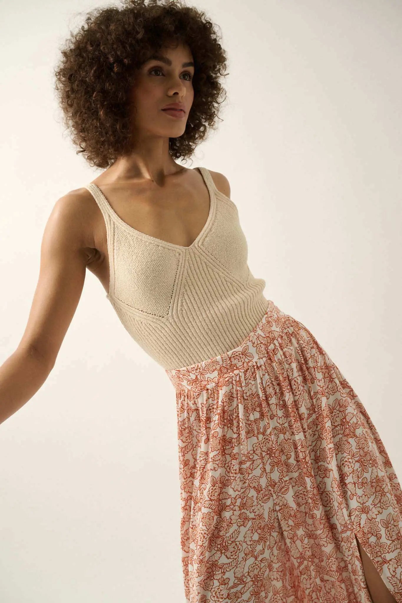 Against the Odds Ribbed Knit Sweater Tank Top