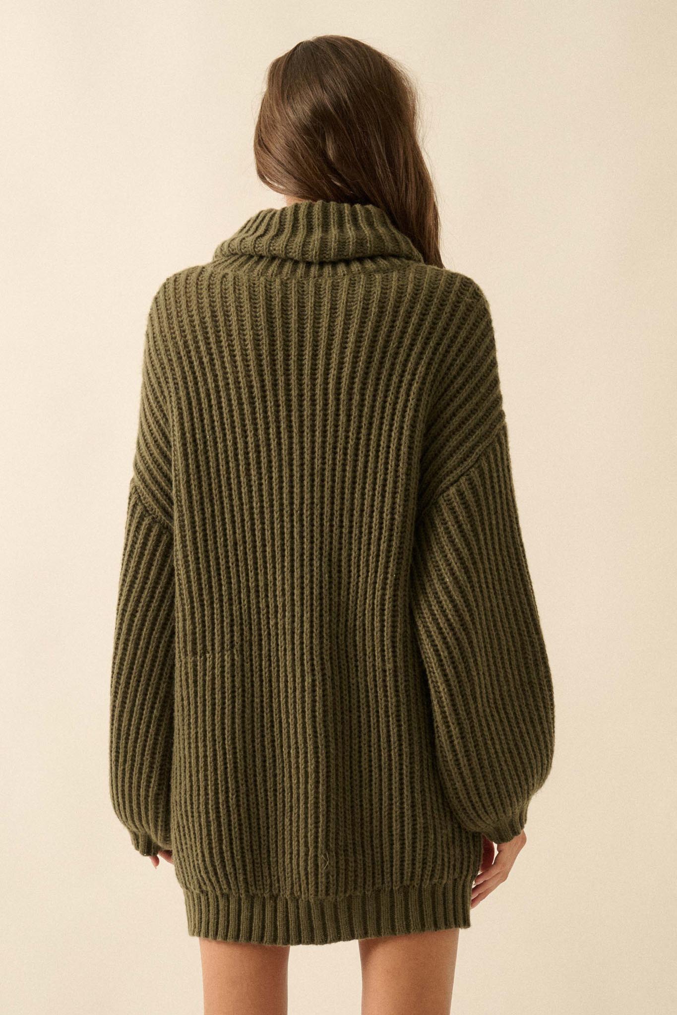Cozy Up Chunky Knit Oversize Cowl-Neck Sweater