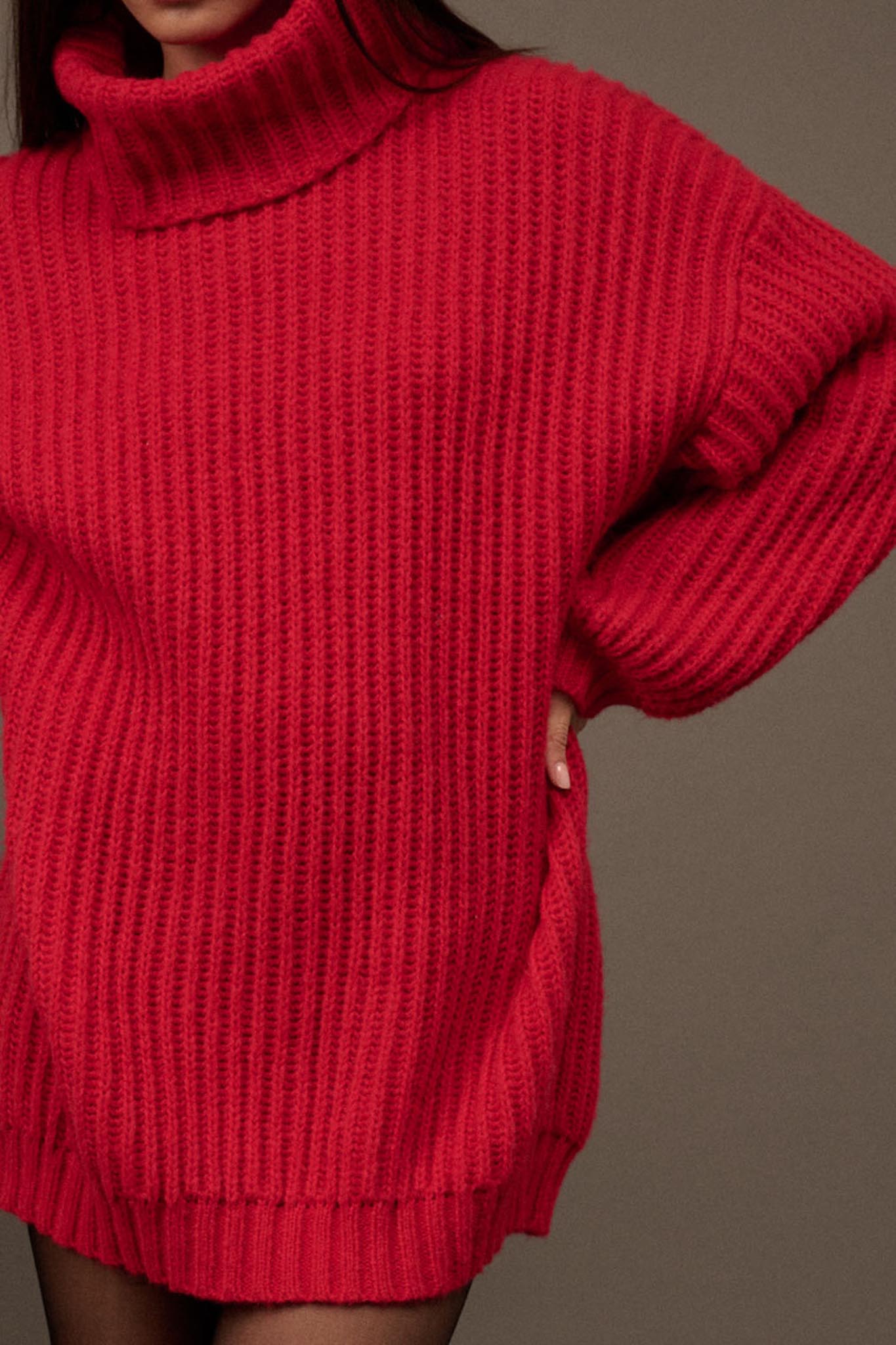 Cozy Up Chunky Knit Oversize Cowl-Neck Sweater