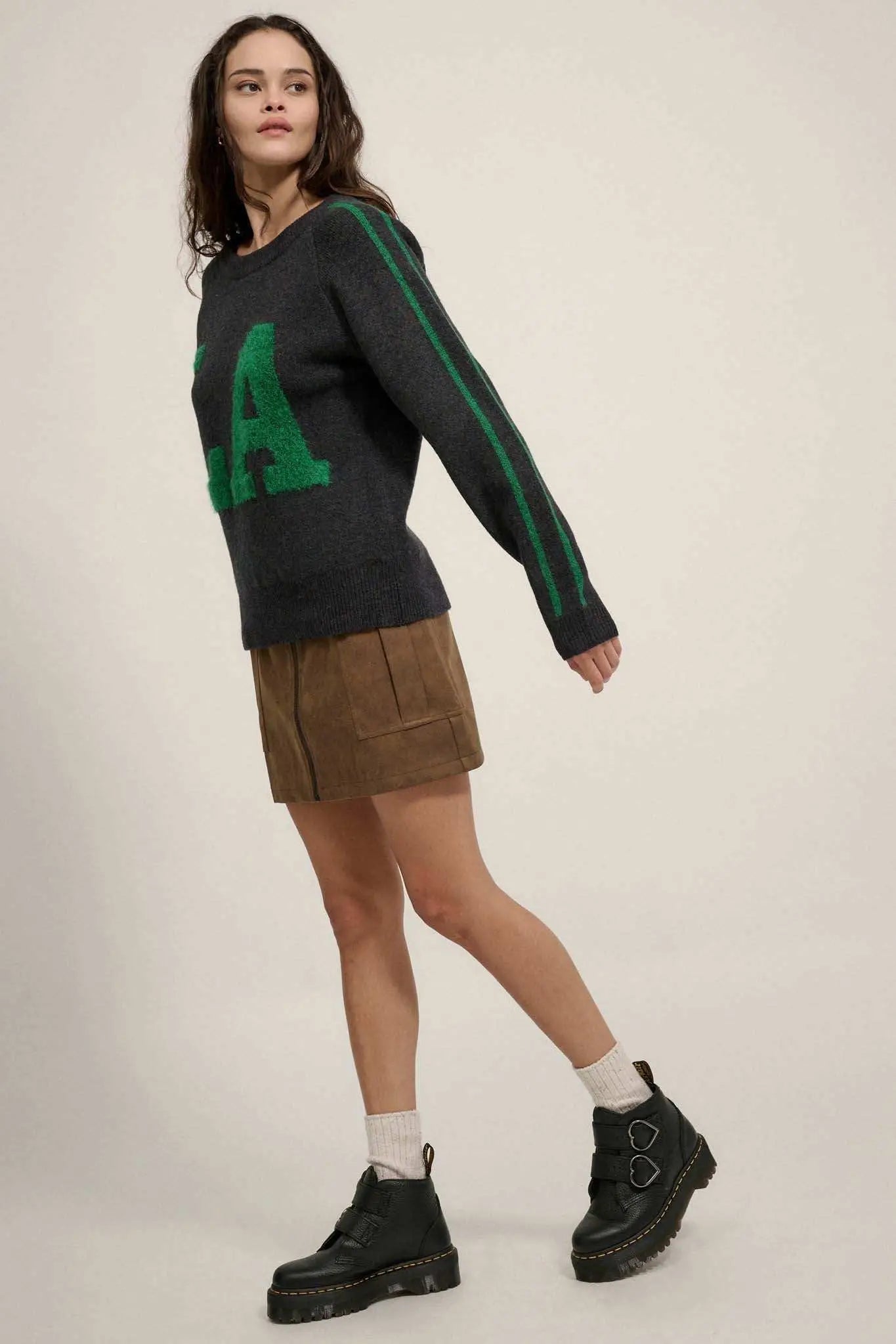 LA Girly Graphic Knit Sweater