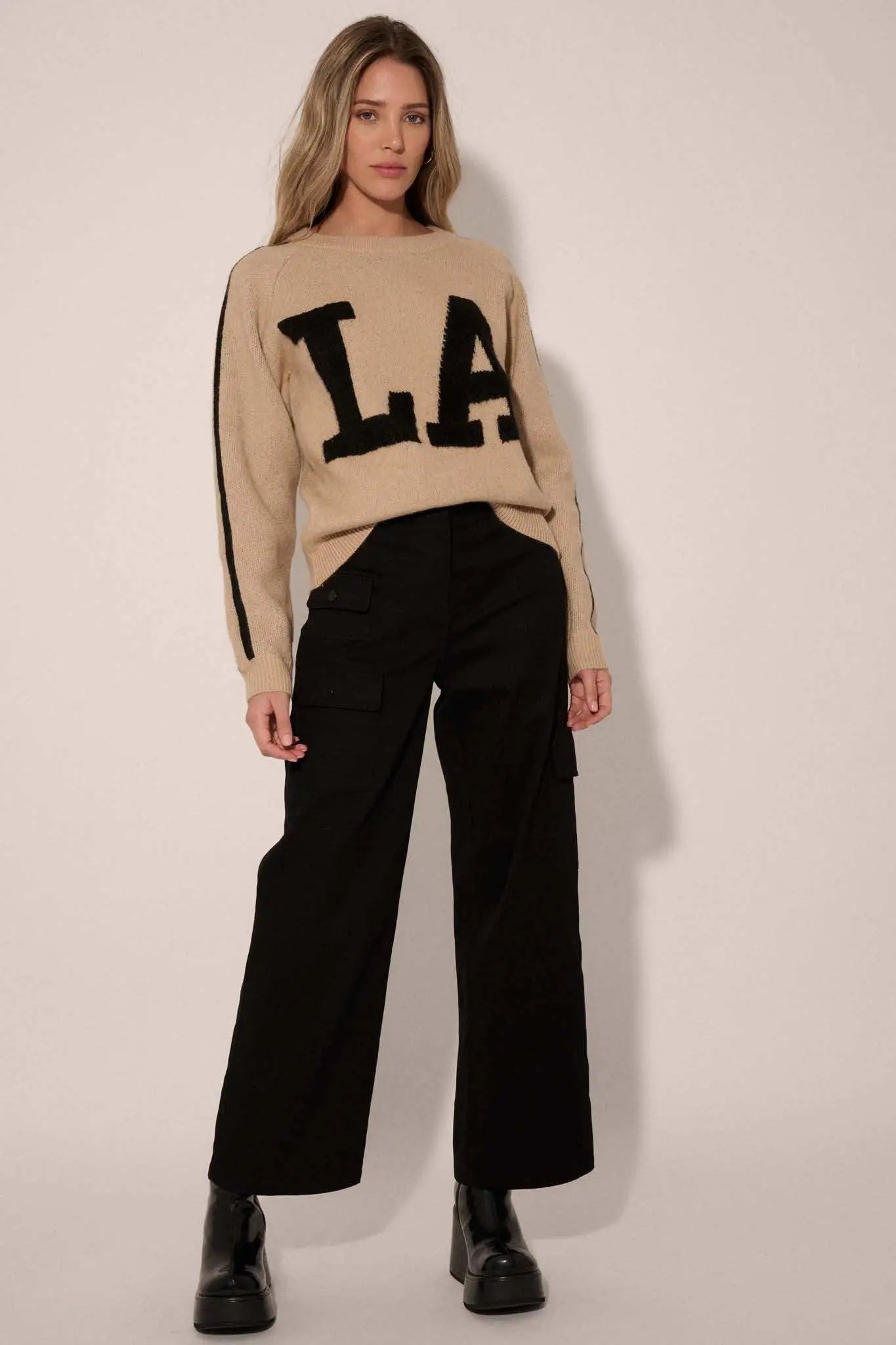 LA Girly Graphic Knit Sweater