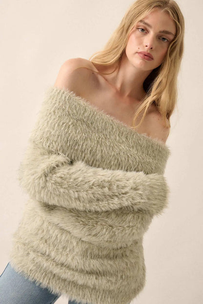 Fuzzy Wuzzy Convertible Cowl Neck Sweater