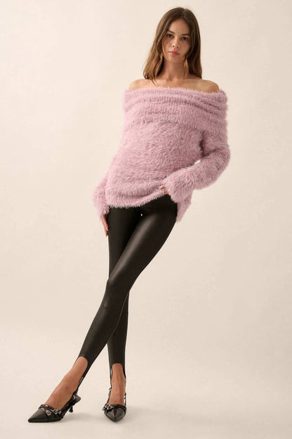 Fuzzy Wuzzy Convertible Cowl Neck Sweater