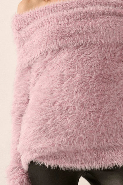 Fuzzy Wuzzy Convertible Cowl Neck Sweater