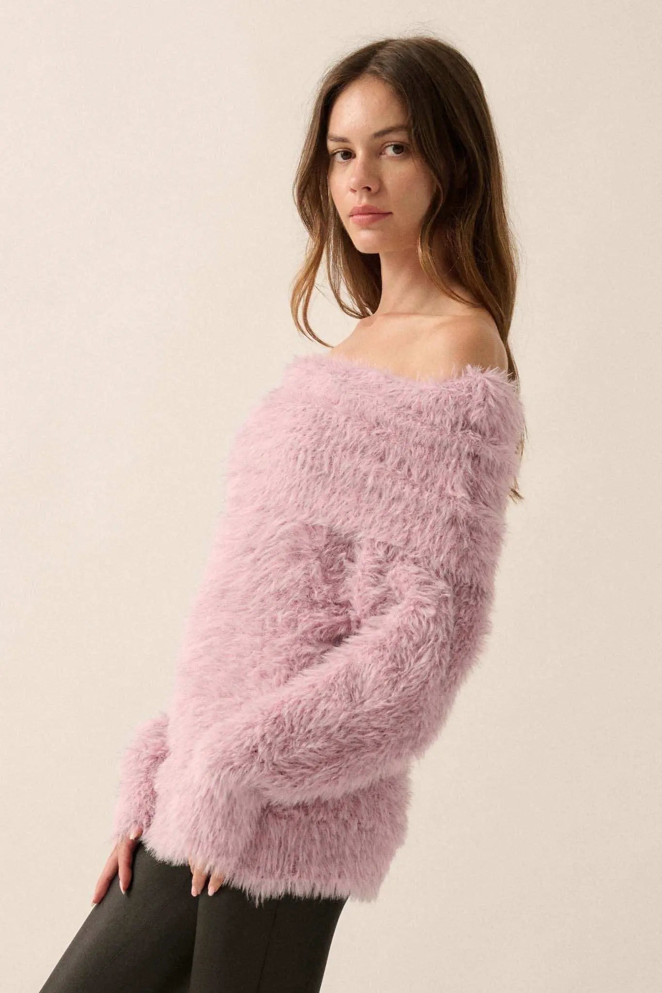 Fuzzy Wuzzy Convertible Cowl Neck Sweater