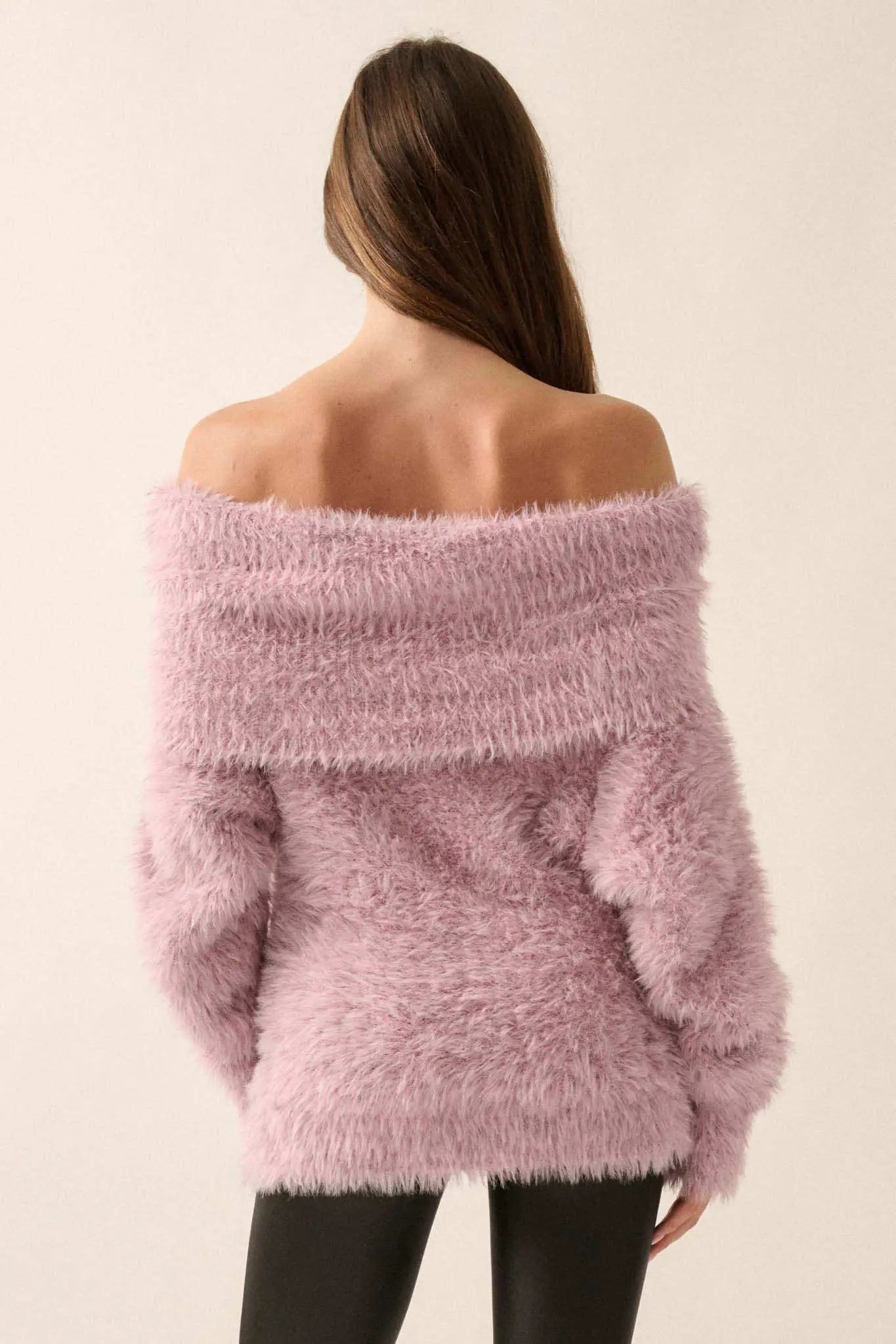 Fuzzy Wuzzy Convertible Cowl Neck Sweater