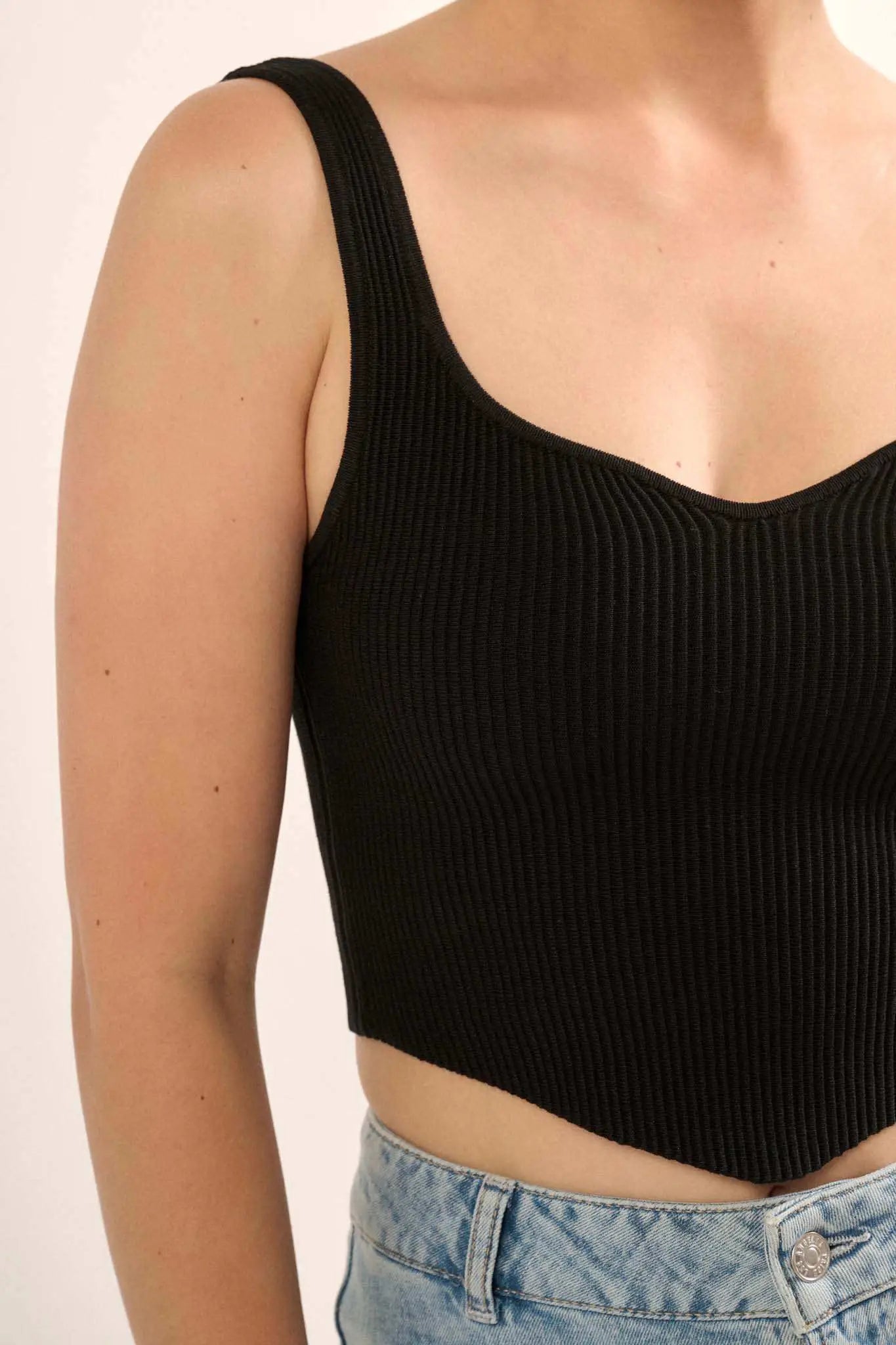 Shaper Fit Sweetheart Rib-Knit Tank Top
