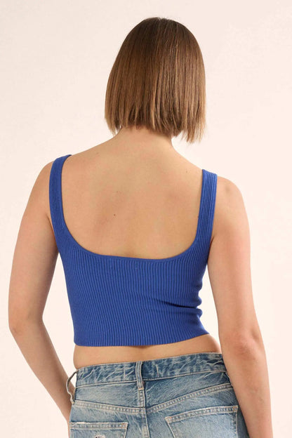 Shaper Fit Sweetheart Rib-Knit Tank Top