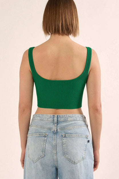 Shaper Fit Sweetheart Rib-Knit Tank Top