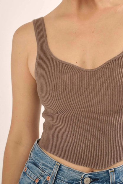 Shaper Fit Sweetheart Rib-Knit Tank Top