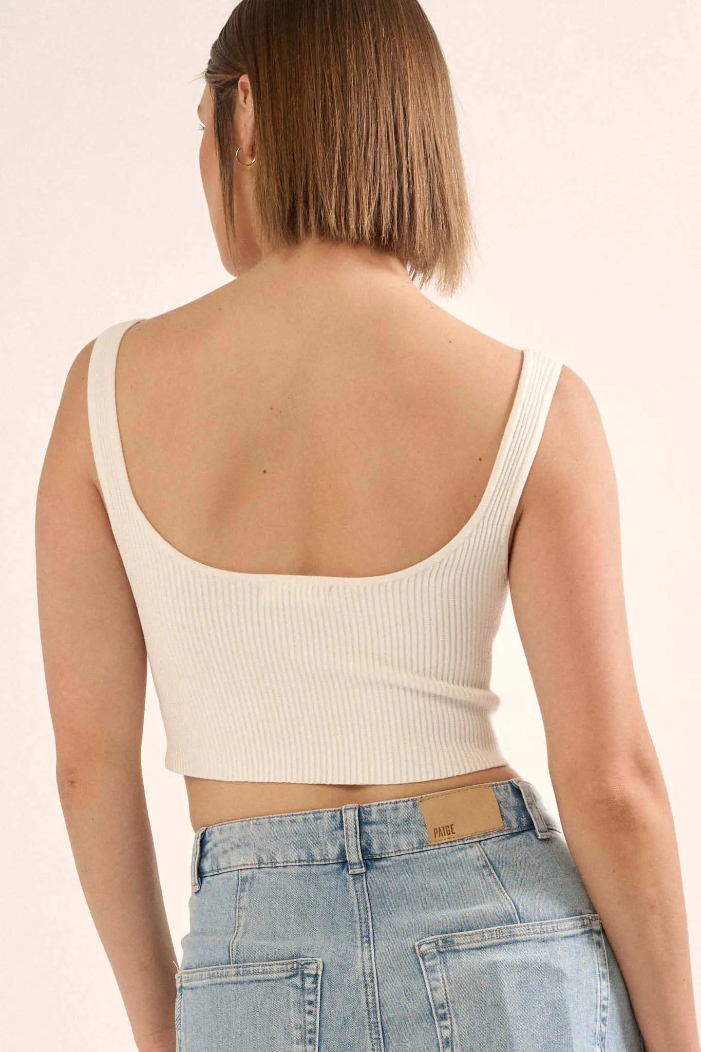 Shaper Fit Sweetheart Rib-Knit Tank Top