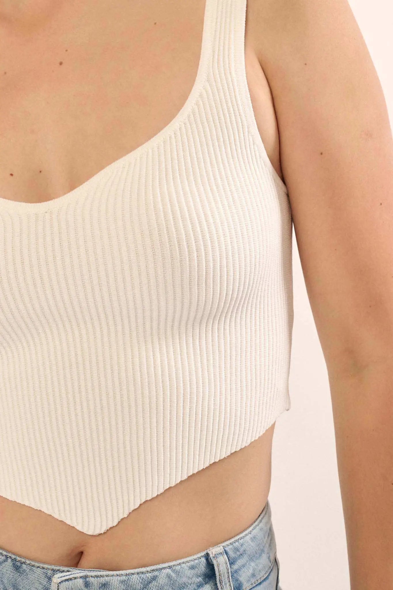 Shaper Fit Sweetheart Rib-Knit Tank Top