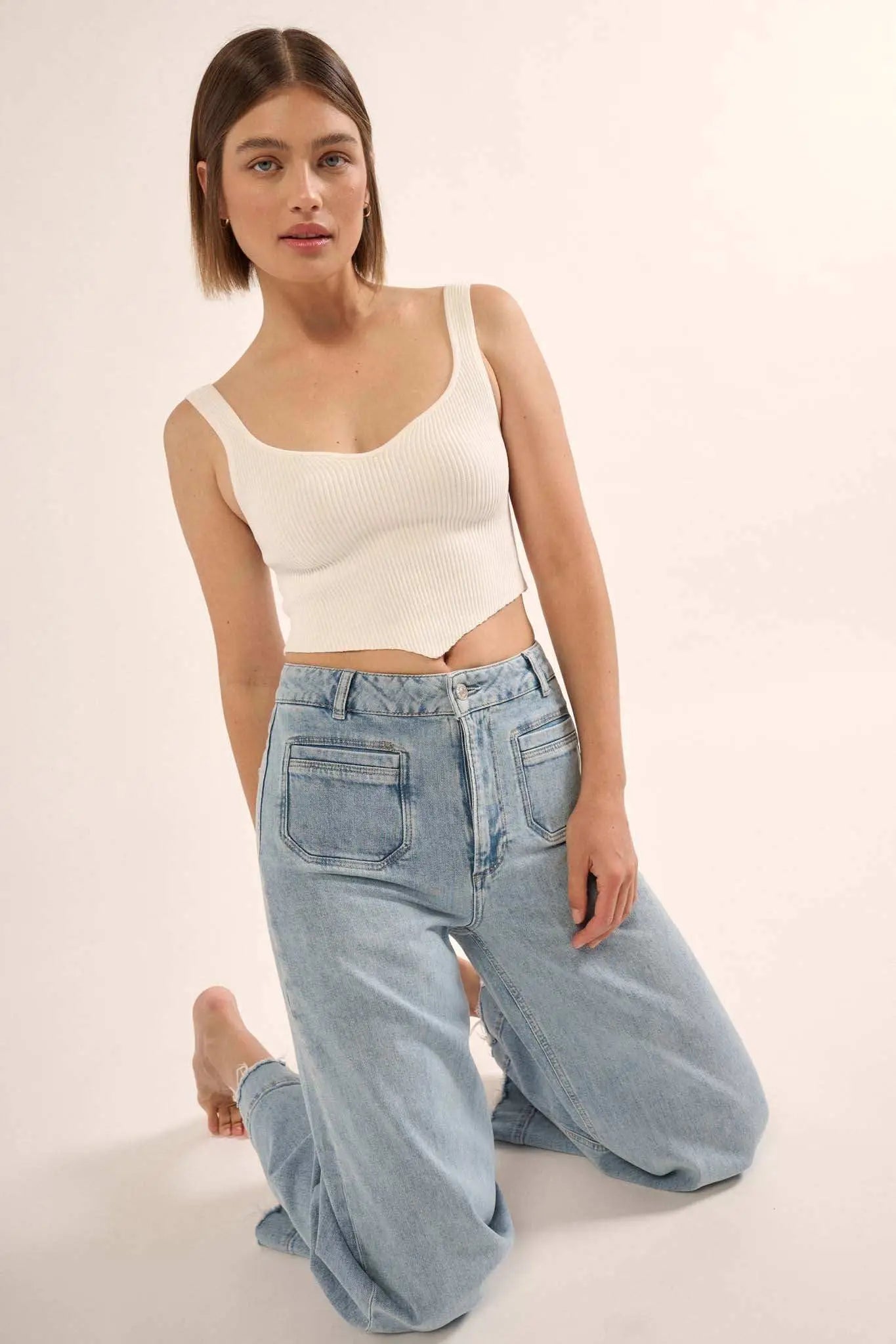 Shaper Fit Sweetheart Rib-Knit Tank Top