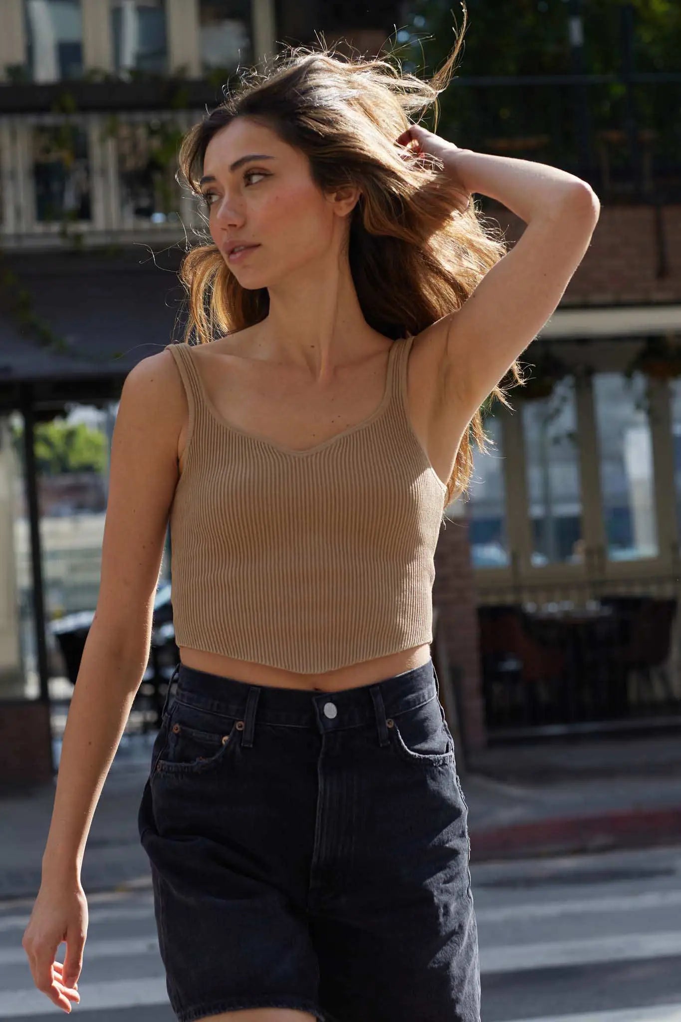 Shaper Fit Sweetheart Rib-Knit Tank Top