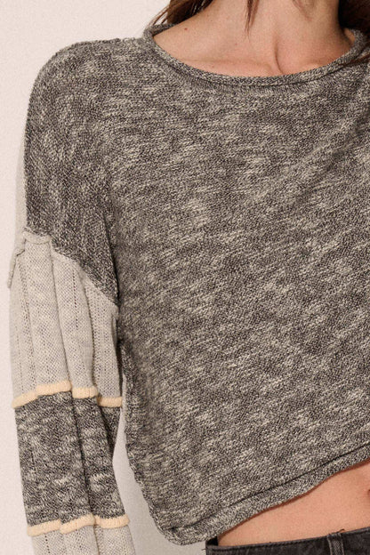 Make or Break Exposed-Seam Colorblock Sweater