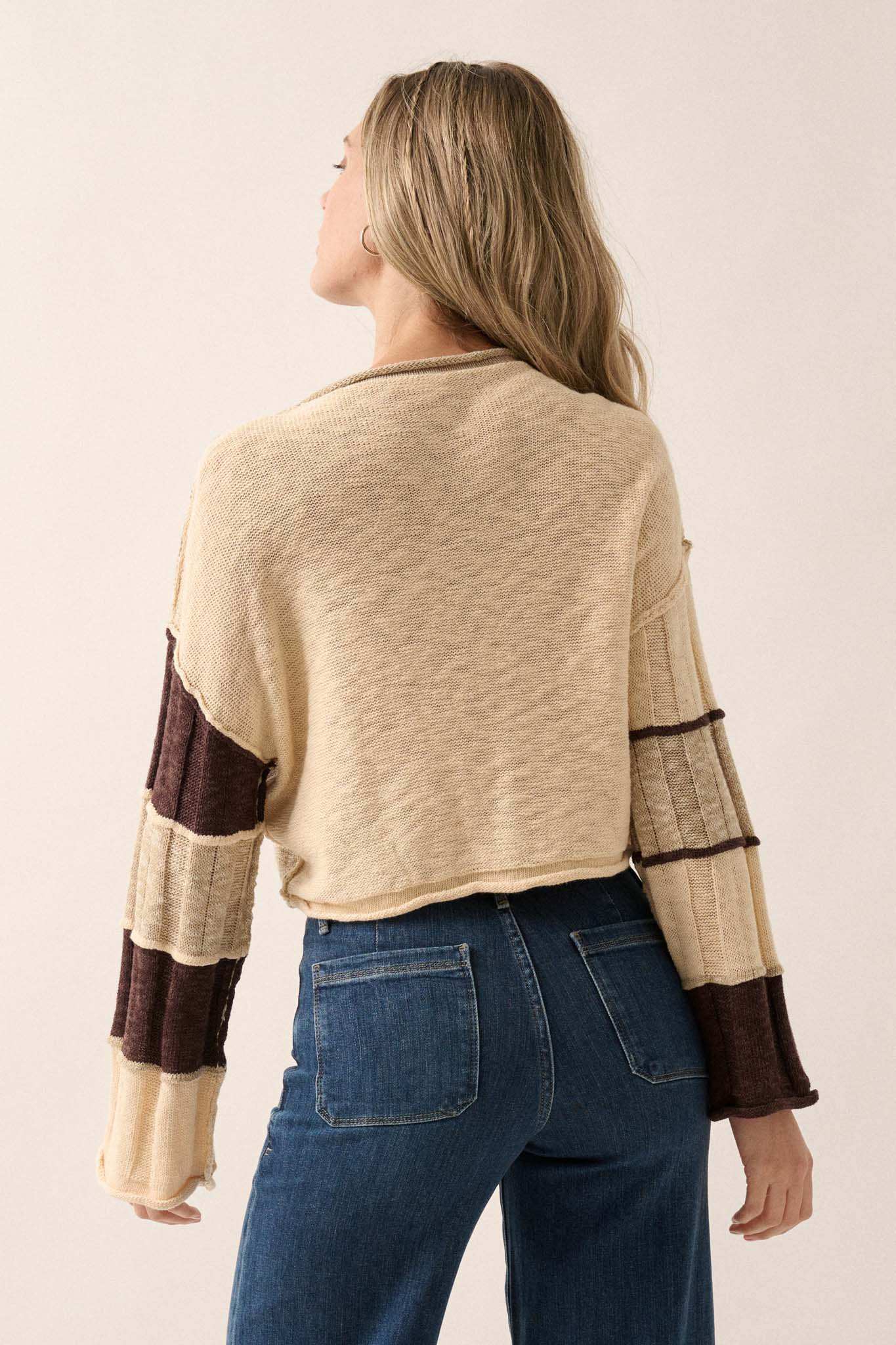 Make or Break Exposed-Seam Colorblock Sweater